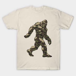 Camo Bigfoot - Camouflage Pattern Sasquatch T-Shirt